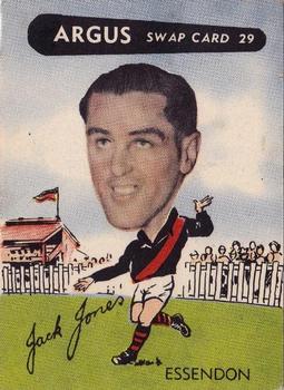 1954 Argus Football Swap Cards #29 Jack Jones Front